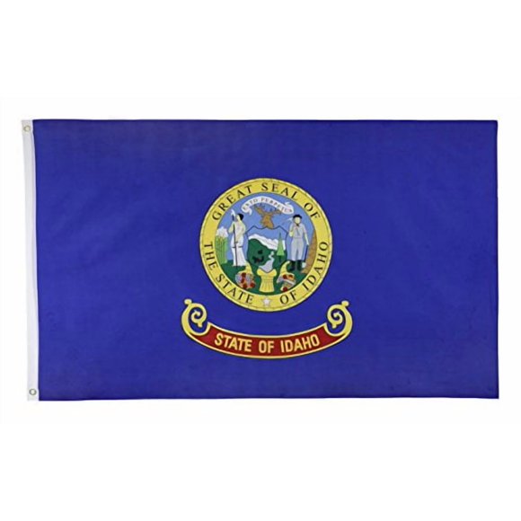 Shop72 - American US State Idaho Flag, 3x5 ft, Two Brass Grommets, 100D Polyester Flags of 50 American States - Idaho