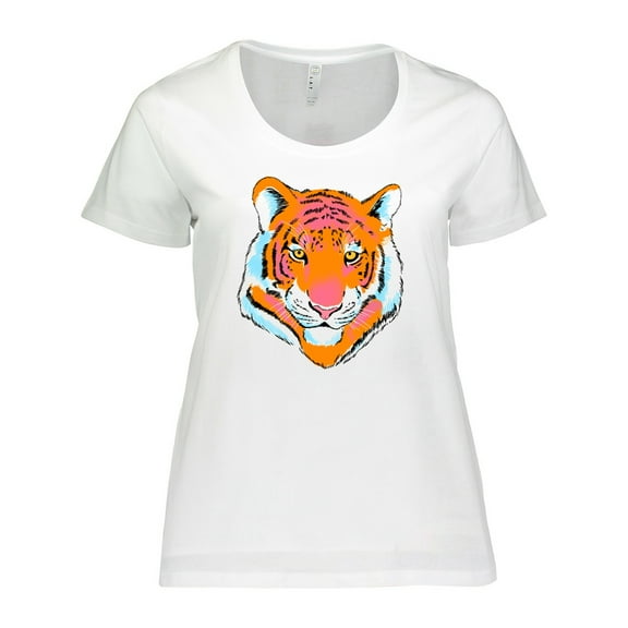 Inktastic Tiger Head Women's Plus Size T-Shirt