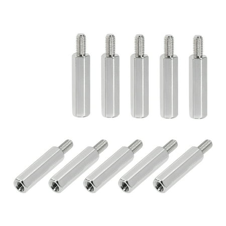 

M3 x 18 mm + 6 mm Male to Female Hex Nickel Plated Spacer Standoff 10 Pcs