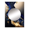 thumbnail image 2 of Designart "Blue-Marbled Geode Abstraction III" Abstract Liquid Ink Mirror Wall Decor - Modern Blue Abstract Hallway Wall Mirror Art - 32" x 24" Inch, 2 of 5