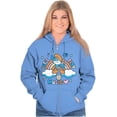 thumbnail image 3 of Retro Papa Smurf Lets Play Music Zip Up Hoodie Men's Women's Brisco Brands X, 3 of 6