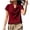 Wine, variant on Satin Cowl Neck Tops for Women Fashion Silk Soft Short Sleeve Solid Color Shirts Loose Elegant Casual Summer Blouses XXL
