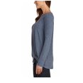 thumbnail image 2 of Max & Mia Ladies' Long Sleeve Side Twist Top (X-Large, Denim Blue), 2 of 3