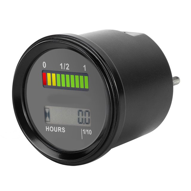 Indicador de batería ANGGREK medidor de batería impermeable DC12-48V con contador de horas