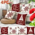thumbnail image 2 of Vikakiooze Christmas Pillow Covers,Merry Christmas Pillow Cases Christmas Santa Snowman Throw Pillow Covers Red Xmas Holiday Pillow Covers Outdoor Couch Sofa Cushion Covers for Christmas, 2 of 9