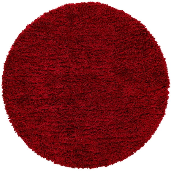 Unique Loom Marilyn Monroe Opulence Shag Collection Area Rug - (5' 3" Round Lipstick)