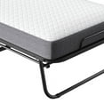 thumbnail image 5 of Folding Bed with Mattress 75" x 46" Rollaway Guest Bed Portable Foldable Bed for Adults with 5" Memory Foam Mattress Space-Saving Sturdy All Metal Steel Pipe Frame, 5 of 11