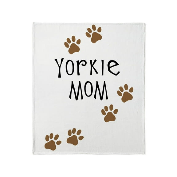 CafePress - Yorkie Mom Throw Blanket - Soft Fleece Throw Blanket, 50"x60" for All Ages
