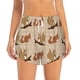 thumbnail image 2 of Balery Cartoon Squirrel Pantalones cortos deportivos para mujer con forro y dos bolsillos, elásticos, para entrenamiento, gimnasio, yoga-Medium, 2 of 7