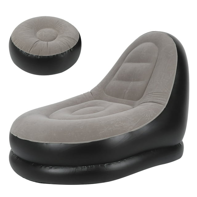 Chaise Longue Gonflable, Chaise Longue Gonflable, avec Repose-Pieds pour Salon Balcon Jardin
