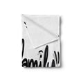 thumbnail image 2 of Family Soft Flannel Fleece Throw Blanket, I Heart Family Writing Pictogram Style Artwork with Dots Happiness, Cozy Plush for Indoor and Outdoor Use, 60" x 80", Black Red White, by Ambesonne, 2 of 5