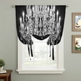 thumbnail image 2 of Crystal Chandelier Balloon Curtains for Bedroom/Front Door/Bathroom, Candle Abstract Luxury Modern Tie Up Curtains 63 Inch Length Light Filtering Kitchen Curtains Shades for Windows 46"x63", 2 of 8