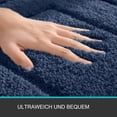 thumbnail image 4 of Alfombra de baño Laklulu DEXI antideslizante, suave, absorbente de agua, lavable a máquina, para ducha, bañera e inodoro, color negro, 40 x 60 cm, 4 of 6