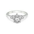 thumbnail image 3 of 1 Carat IGI Certified Pear Shape Lab Grown Diamond Engagement Ring | 14K White Gold |Amore Side Stone Lab Diamond Ring | FG-VS1-VS2 Quality Friendly Diamonds, 3 of 5