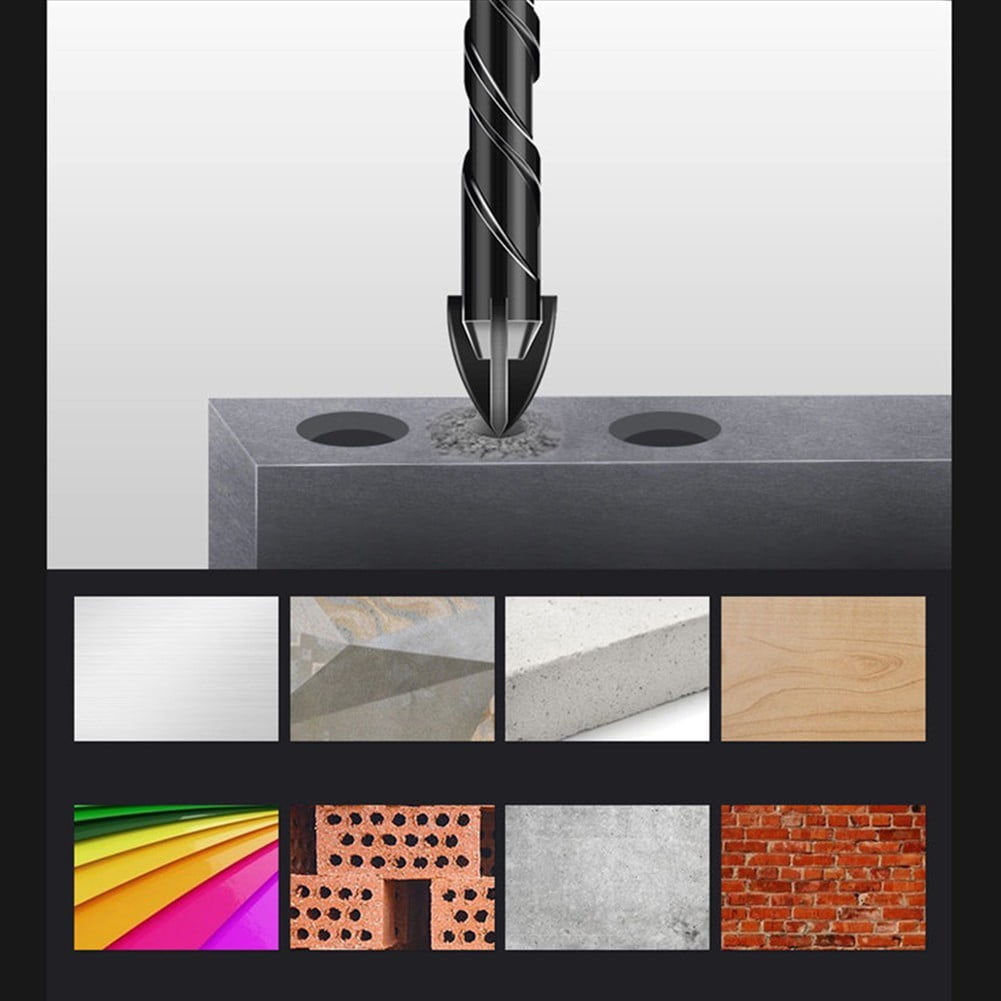 10Pcs 6mm Tile Drill Bit Glass Ceramic Hex Shank Cross Head for Tile Brick