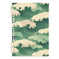 thumbnail image 7 of FORMRS 1-Subject Spiral Notebook 8" x 5" College Ruled 60 Refillable Sheet A5 Hard Cover, Green Wave Pattern, 7 of 7