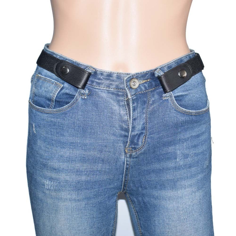 Adjustable Invisible Lazy Buckle-Free Elastic Waist Belt No Hassle Belt  Stretchy Men Jeans Pants Women Dress Waistband