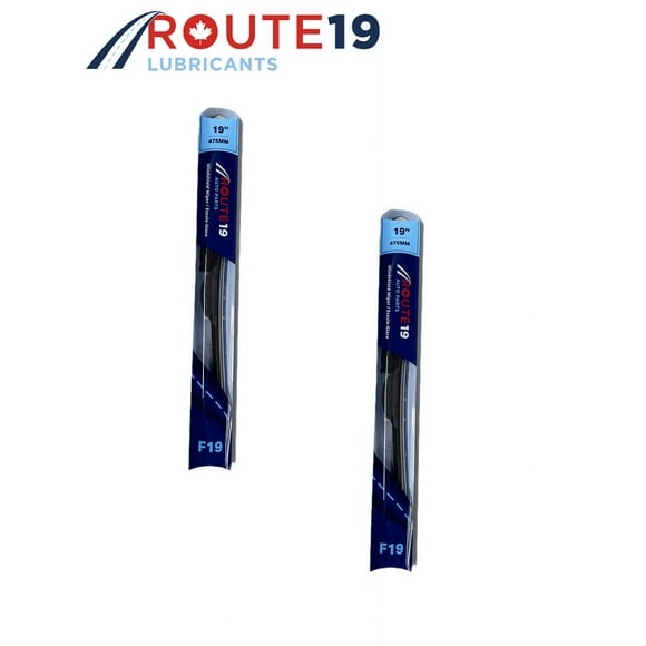 Kit de Lames d'Essuie-glace en Caoutchouc Premium 19 Pouces 4 Saisons-2 Pcs Multi-Ajustement