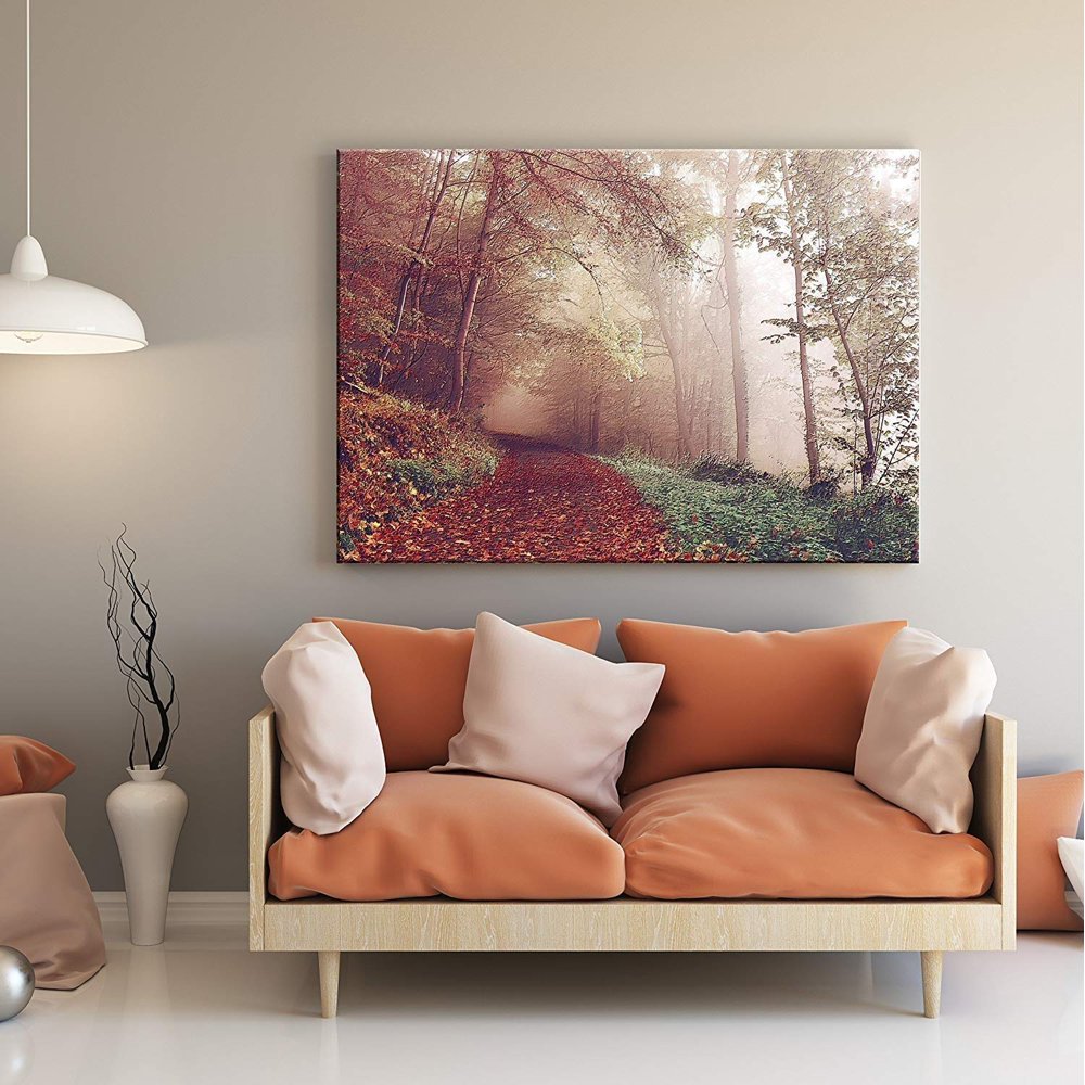 Wall26 Canvas Wall Art Path In Red Pine Forest Giclee Print Gallery Wrap Modern Home Decor 9542