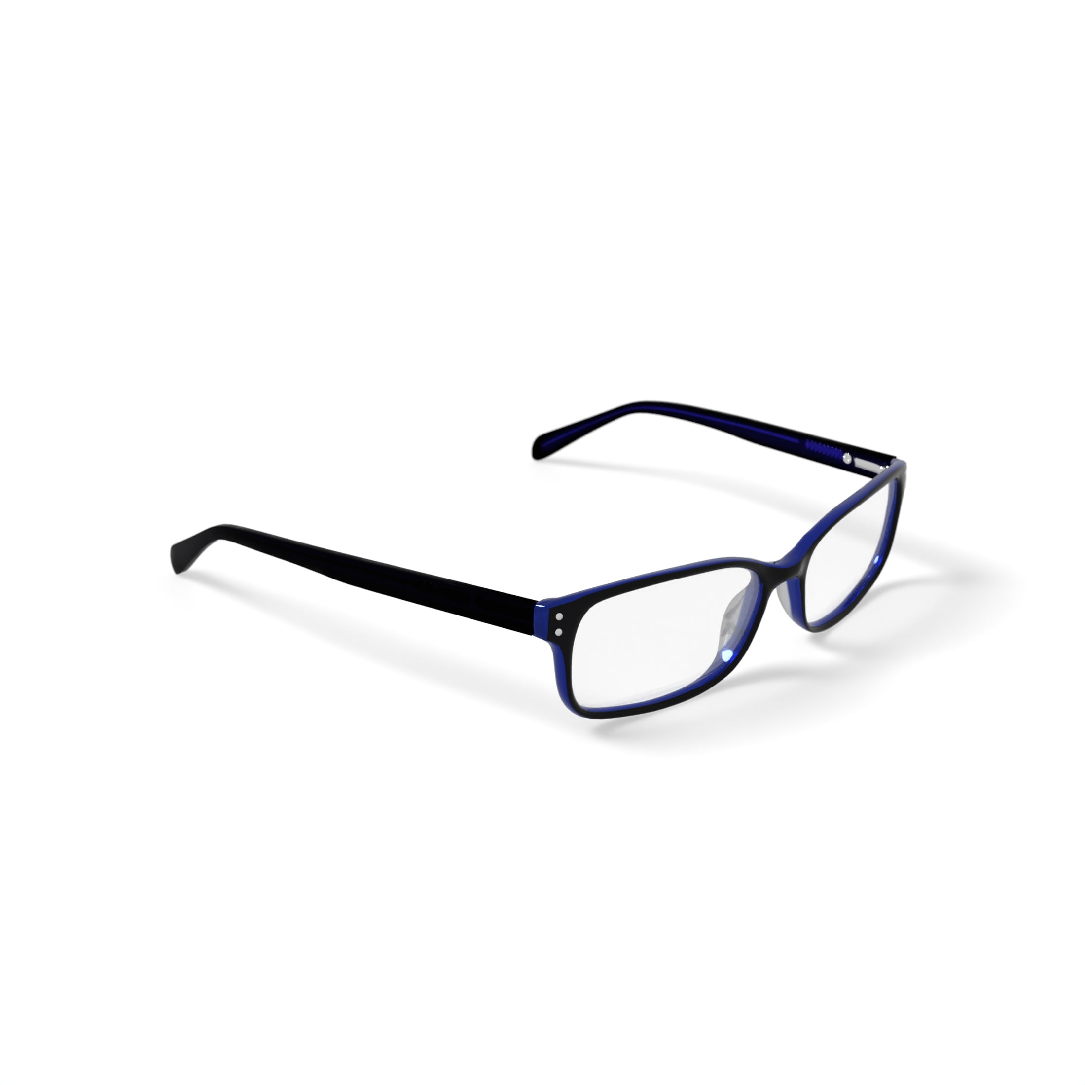 Walmart Youth FM14066 Rectangular Prescription Eyeglasses with Case, Black/Blue