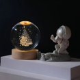 thumbnail image 2 of Crystal Ball Decoration USB LED Night Light Crystal Ball Santa Claus Snowflake Xmas TreeRings Home Decor Birthday Gift, 2 of 11