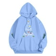 thumbnail image 4 of Telankuip Christmas Hoodies Sweatshirts for Women Cute Letter X-Mas Tree Drawstring Pullover Hoodies Oversized Drop Shoulder Cozy Long Sleeve 2025 Xmas Holiday Hooded Tops Light Blue S, 4 of 4