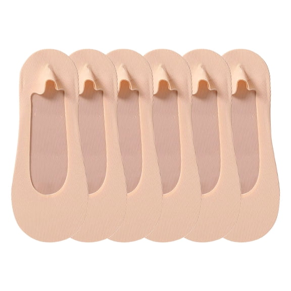 Nooxsoe Cotton No Show Low Cut Invisible Liner Footies Thin Lightweight High Elasticity Breathable Moisture-Wicking Non Slip Heel Grips Seamless Socks for Flats Boat Daily Casual Wear Beige One Size