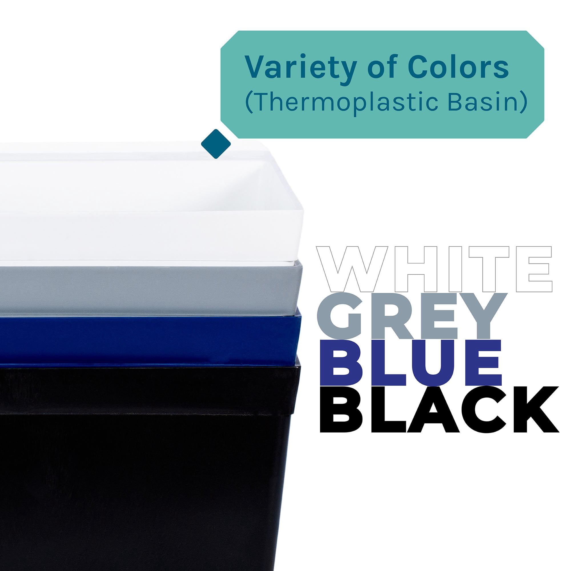 Tehila 19 Gallon White Utility Sink with Black Legs and P-Trap for Laundry Room, Basement, Garage
