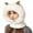 White, variant on Women's 3-in-1 Winter Face Mask Beanie Hat, Full Coverage Balaclava Style with Cartoon Antlers, Adjustable Neck Warmer Scarf, Windproof Cold Weather Gear, Plush Trim - Beige