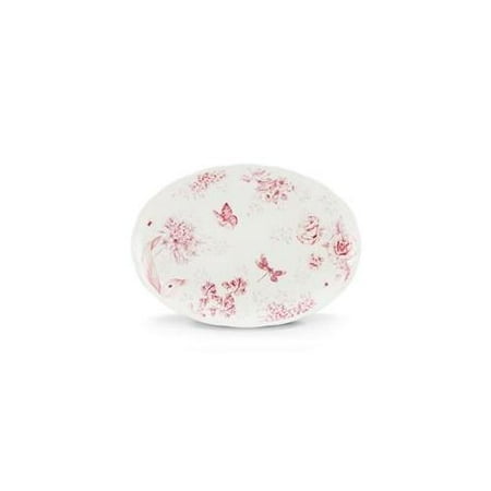 Lenox Butterfly Meadow Oval Platter, Toile Pink