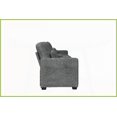 thumbnail image 5 of 114'' Modern Linen 4-Seat Sofa with Console, 2 Cupholders & 3 USB Ports – Dark Gray for Living Room, 5 of 15