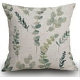 thumbnail image 1 of Cushion Cover Decorative Green Leaf Watercolor Multipack Eucalyptus Branches Hand Floral, 1 of 5
