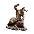 thumbnail image 1 of Estatua de pelea de oso toro, escultura animal, adorno, regalo, obra de arte, artesanía, centro de mesa Bronce, 1 of 8