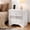 White, variant on Leovanni Modern Elegant Nightstand with 3 Drawers Gray