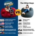 thumbnail image 6 of Ultimate Sack 5000 5-Foot Bean Bag Chair with Footstool Set, Red Fur Cover, 6 of 6
