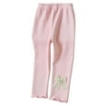 thumbnail image 1 of GigrtiJin 8 Months-7 Years Girls Baby Cotton Pants Solid Color Ribbed Elastic Waisted Pleated Cuff Long Pants with Decoration, 1 of 6