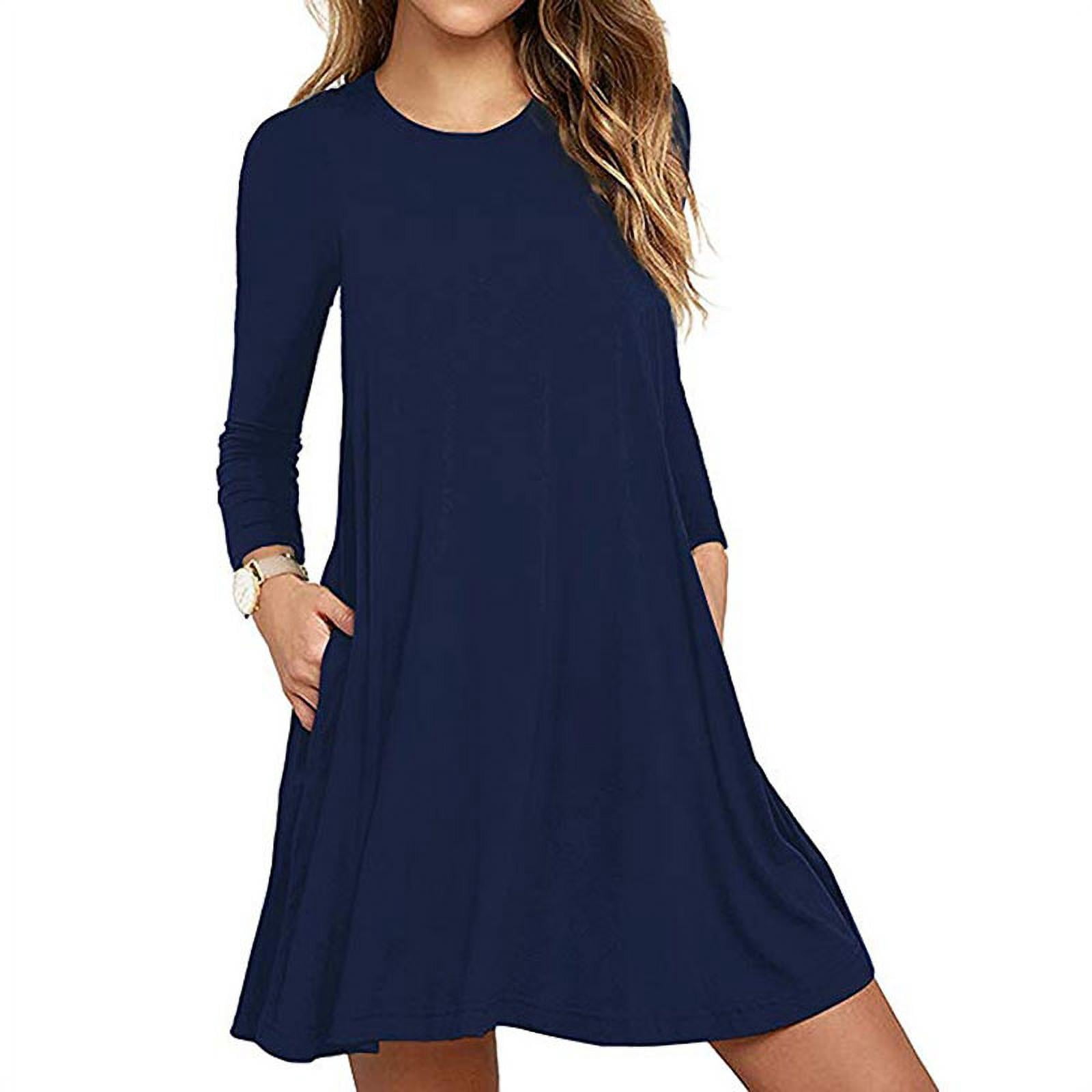 Women's Long Sleeve Pocket Casual Loose 