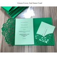 thumbnail image 1 of Tarjetas de invitación de boda cortadas con láser, elegantes tarjetas de felicitación, negocios personalizados con tarjetas RSVP, suministros de decoración para fiestas, azul y blanco, 1 pieza, 1 of 4