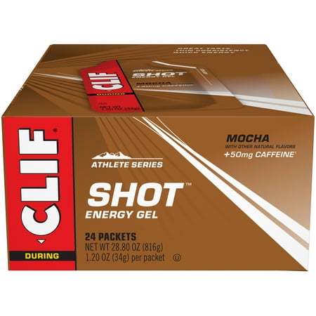 Clif Shot Mocha Energy Gels, 50mg Caffeine, 24 Ct, 1.2 oz
