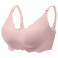 thumbnail image 5 of VISALY Seamless Wirefree Comfort Bra: Ultra-Soft Fabric, Tagless Design, Light Support Construction, Pink,S, 5 of 6