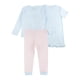thumbnail image 3 of Set de Pijama 3 Piezas en Algodón Hipoalergénico, Playera Manga Larga, Pantalón y Camisón Manga Corta Baby Creysi Azul Celeste 8 Años, 3 of 3