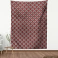thumbnail image 4 of Ambesonne Retro Floral Fabric by the Yard Upholstery, Symmetric Petals Sun, 2 Yards, Ruby Grey, 4 of 5