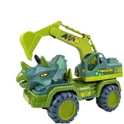 Guvpev Car Toys Dinosaur Excavators Lorry Toys Plastic Dinosaur Toys Children's Christmas Gifts For Boys And Girls Aged 3 To 6 Years - Green