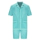 thumbnail image 4 of Conjunto de Traje para Hombre Malla Respirable de Dos Piezas, Hueco Casual Delgado Pantalones Cortos de Manga Corta para Al Aire Libre, 4 of 8