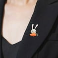 thumbnail image 5 of zttd fashion japanese cute rabbit brooch delicate suit corsage personality anti lapsing pin collar pin, 5 of 6
