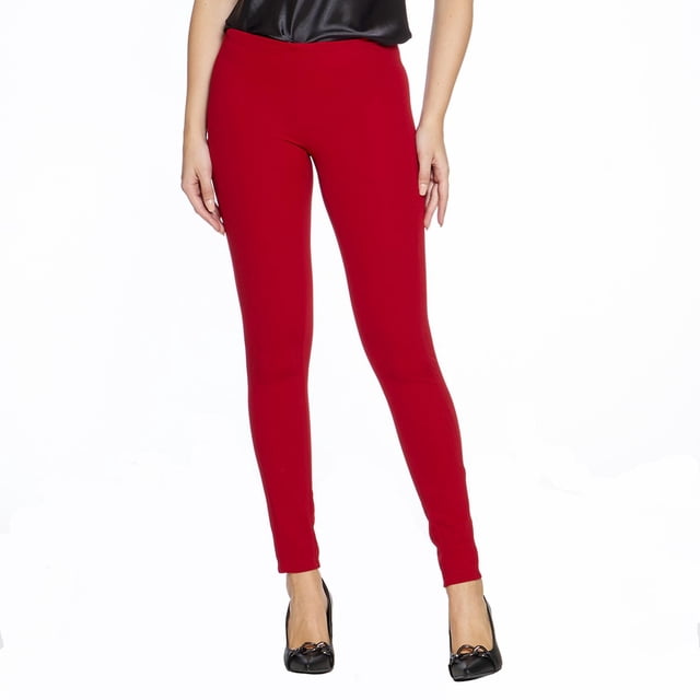 Leggins Mujer Moda Casual Rojo Liso Tiro Alto Sin Costura Ajustado Básico Cómodo Con Cortes Laterale rojo M INCÃGNITA 330716