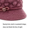 thumbnail image 7 of Holzlrgus Women's Visor Beanie Trendy Warm Hat Winter Wool Lined Elastic Soft Knitted Hat, 7 of 7