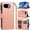 Rose Gold, variant on Phone Case for Google Pixel 10a, Luxury Wallet Card ID Zipper Money Holder Cover (Rose Gold)