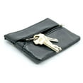 thumbnail image 4 of Black Genuine Leather Men's Coin Purse Change Card Holder Front Pocket Keychain, 4 of 11