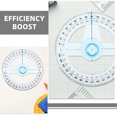 thumbnail image 3 of HONITANO 6Pcs Plastic Circle Ruler with 360 Degree Clear Protractor for Math Measurement and Drawing, 3 of 7